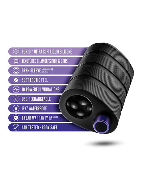 Blush M Elite Platinum Strōk Masturbator - Black