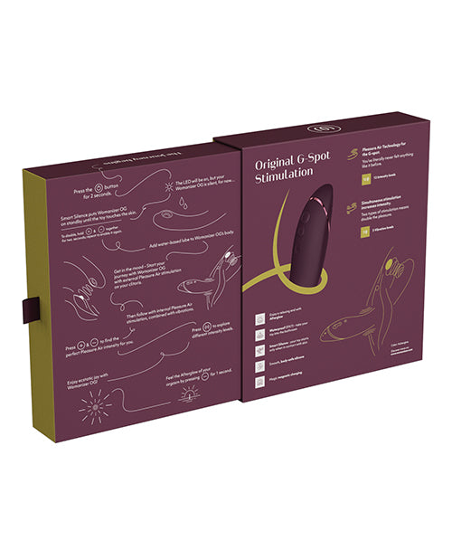 Vibromasseur point G Womanizer OG à manche long - Aubergine
