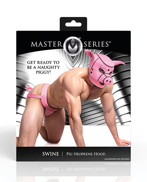 Master Series Swine pig neoprene hood package featuring pink hood product image