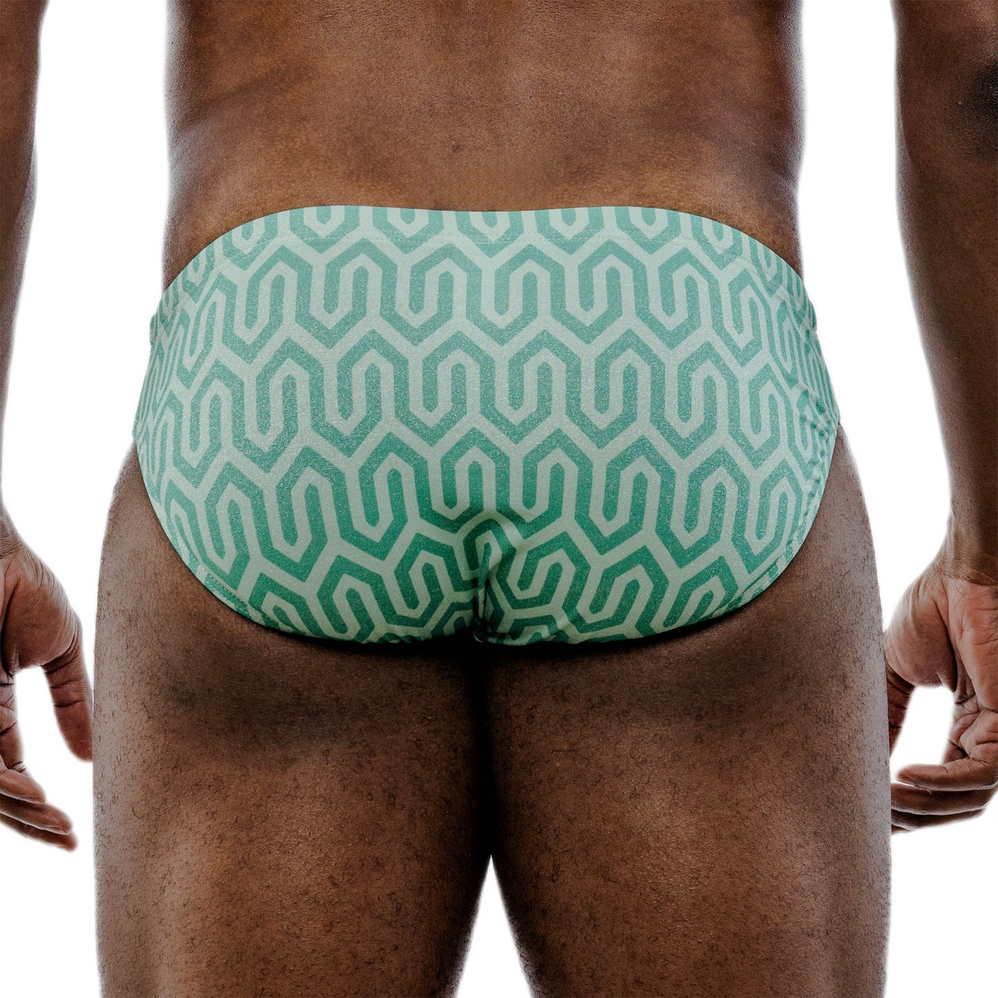 Metallic Lurex Swim Brief With Shimmer Finish And Low-Rise Cut