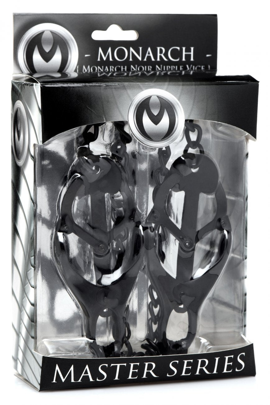 Master Series Monarch Noir Nipple Vice With Chain