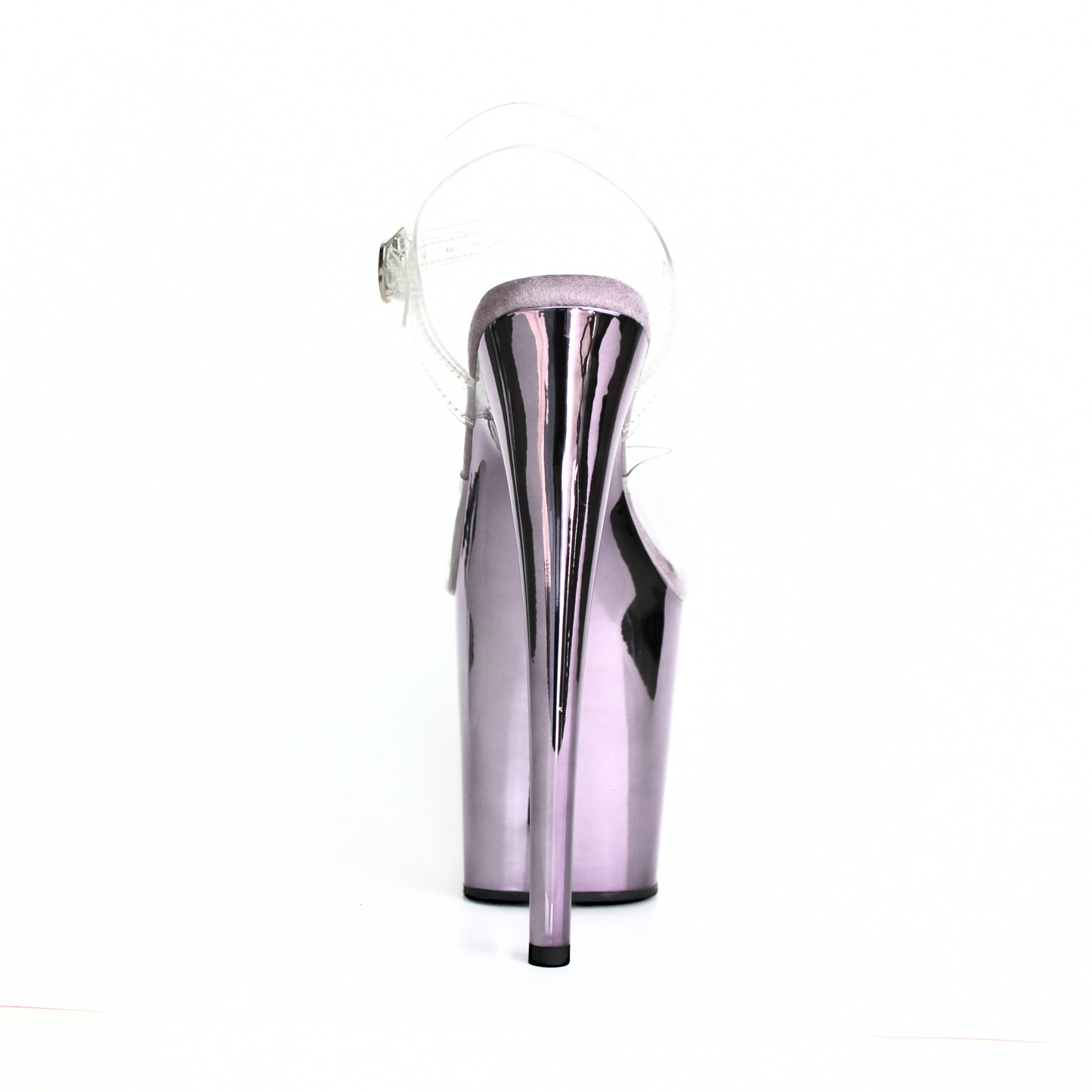 CHROME Lavender 8-Inch Crystal Platform Heels