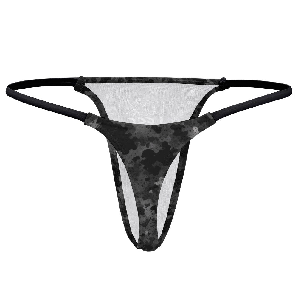 Tactical Camo Polyester Spandex Thong With Comfortable Seamless Fit
