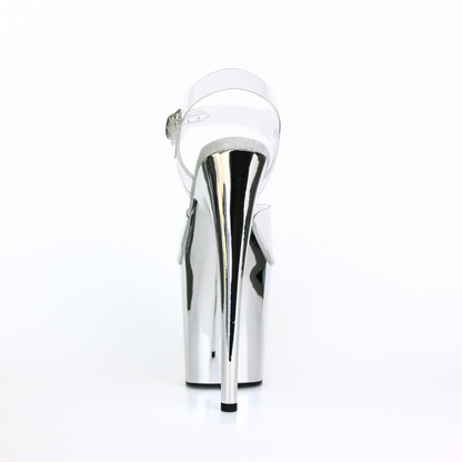 CHROME Silver Platform Heels - Classic Chrome Finish