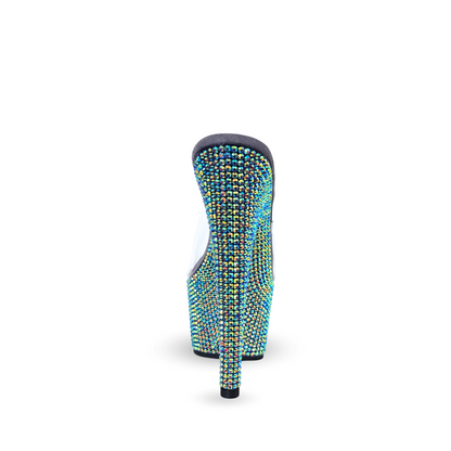Mystic AB 7" Crystal Platform Heel | Single Strap