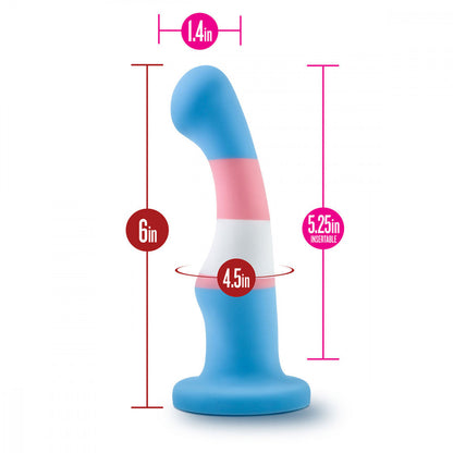 Blush Avant P2 Transgender Pride Silicone Dong - True Blue