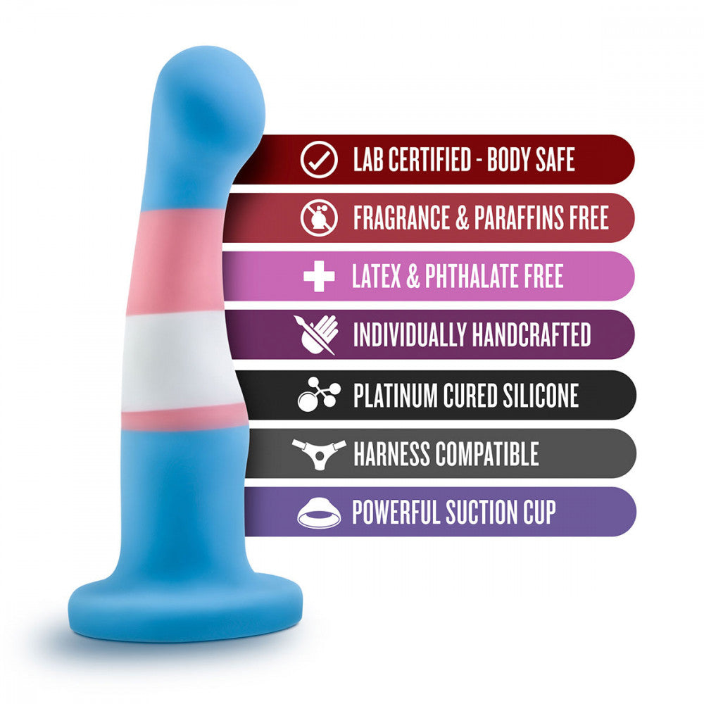 Blush Avant P2 Transgender Pride Silicone Dong - True Blue