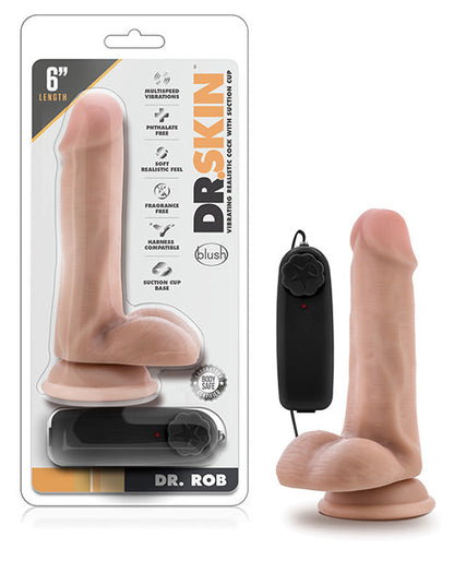 Dr. Rob 6" Vibrating Dildo - Vanilla