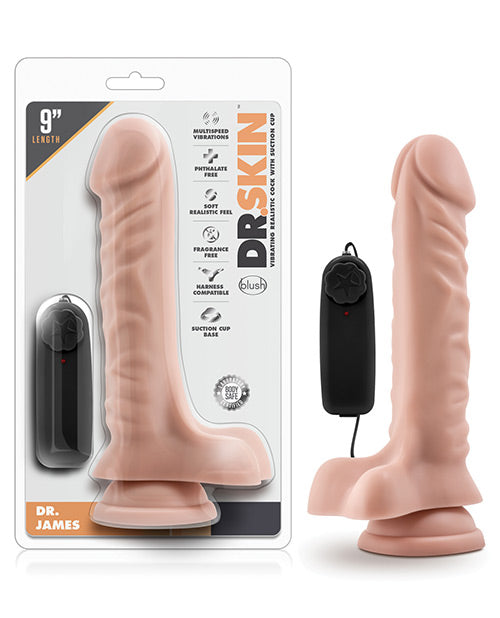 Dr. James 9" Vibrating Cock - Vanilla