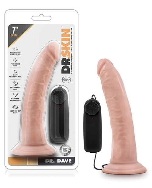 Dr. Dave 7" Vibrating Cock - Vanilla