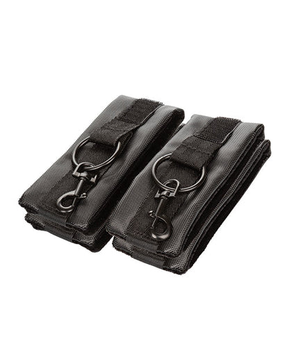 Boundless Hog Tie In Black Vegan Leather With Adjustable Wrist And Ankle Cuffs