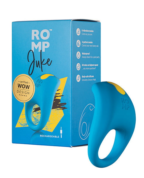 ROMP Juke Vibrating Cockring - Blue