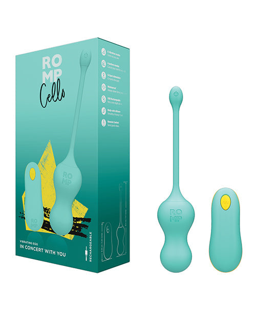 ROMP Cello G-spot Vibrating Egg - Blue