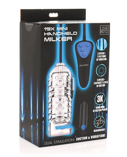 LoveBotz Mini Handheld Milker Auto Suction Masturbator With Vibrating Bullet And Remote Control