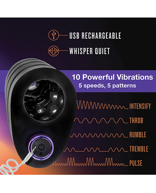 Blush M Elite Platinum Strōk Masturbator - Black