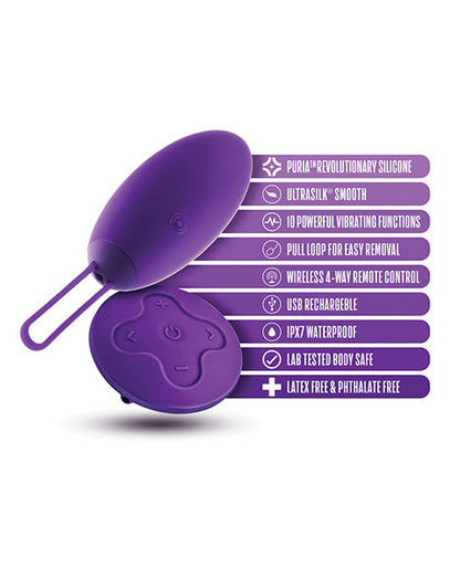 Blush Wellness Imara Remote Control Vibrating Egg Purple