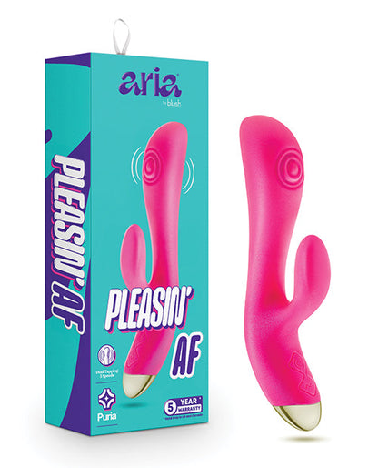 Blush Aria Pleasin' AF Rabbit Vibrator - Fuchsia