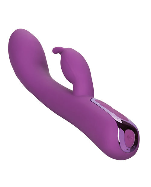 Purple rabbit-style vibrator showing front tip and control area