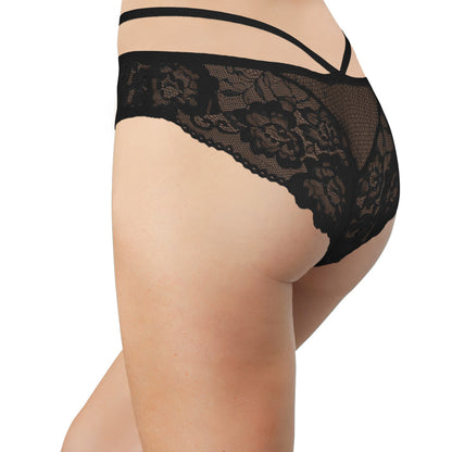 Floral Lace and Mesh Cheeky