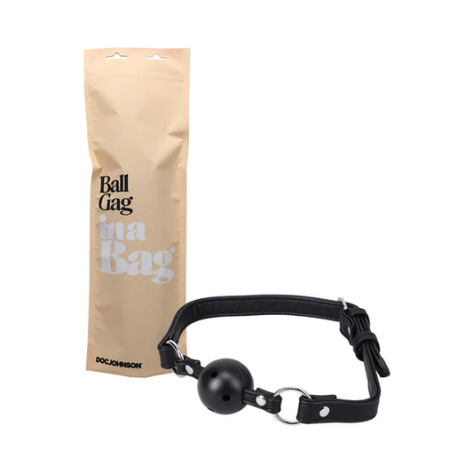 Doc Johnson Faux Leather Ball Gag In A Bag