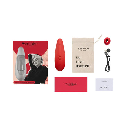 Stimulateur clitoridien Womanizer x Marilyn Monroe Édition Spéciale Classic 2 - Rouge vif