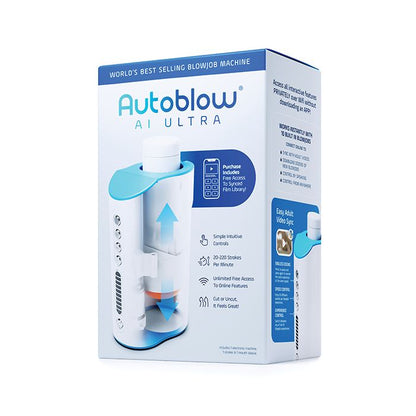 Autoblow AI Ultra Blowjob Machine With WiFi Sync Video And Voice Control In White