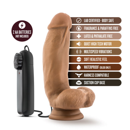 Coverboy MMA Fighter 7" Vibrating Dildo - Mocha