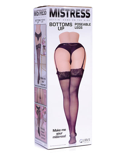 Curve Toys Mistress Bottom's Up Poseable Legs Realistic TPE Sex Doll Torso With Dual Openings