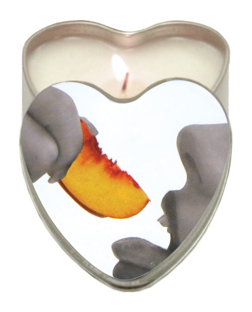 Bougie comestible au chanvre Suntouched Earthly Body - Étain cœur de 4,7 oz pêche