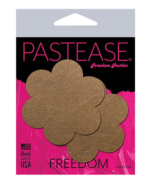 Tan Suede Daisy Nipple Covers By Pastease - One Size