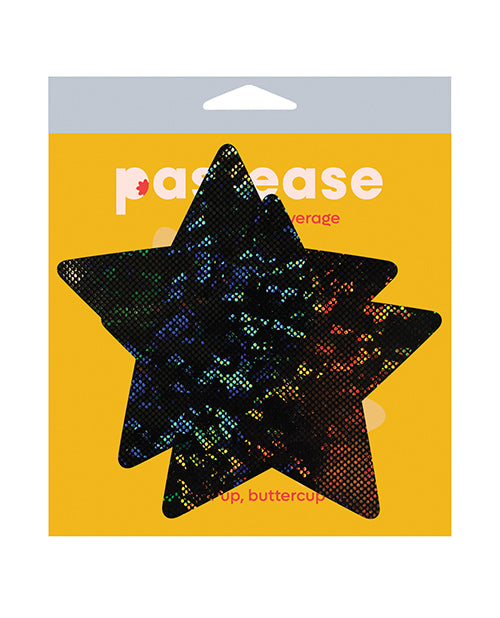 Black Disco Star Full Coverage Breast Pasties With Lift