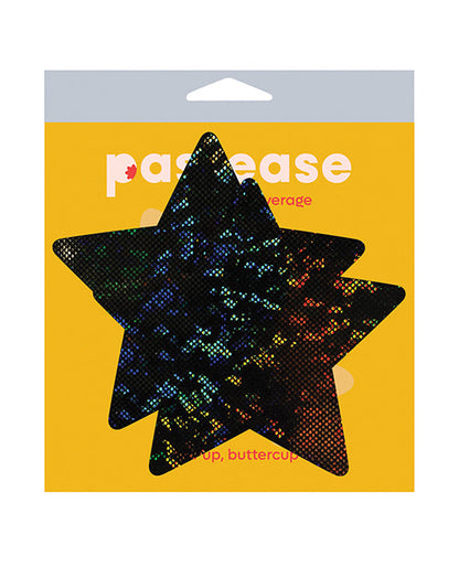 Black Disco Star Full Coverage Breast Pasties With Lift