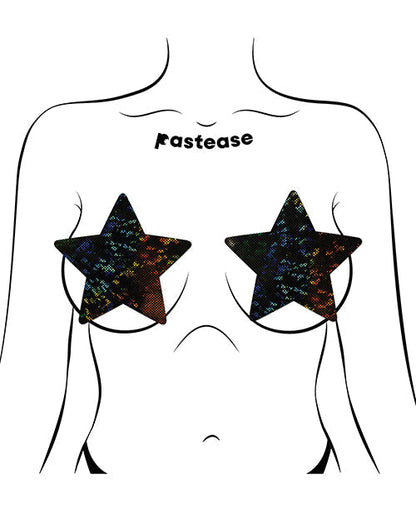 Black Disco Star Full Coverage Breast Pasties With Lift