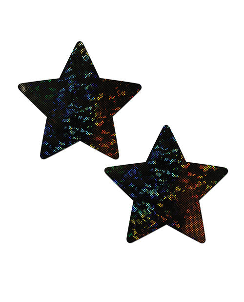 Black Disco Star Full Coverage Breast Pasties With Lift