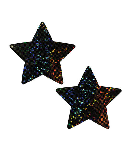 Black Disco Star Full Coverage Breast Pasties With Lift