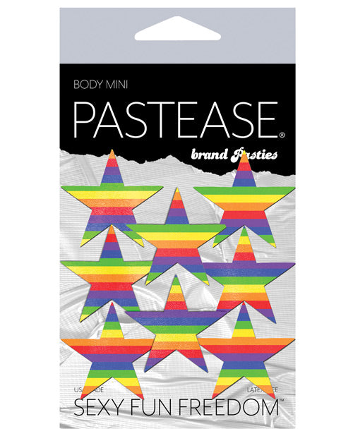 Cache-tétons Pastease Premium Mini Étoiles Arc-en-ciel - Paquet de 8 Taille Unique