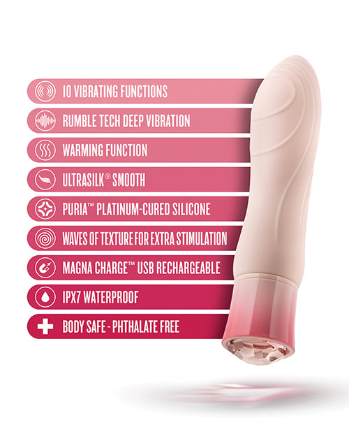 Oh My Gem Elegant Morganite Crystal Vibrator By Blush