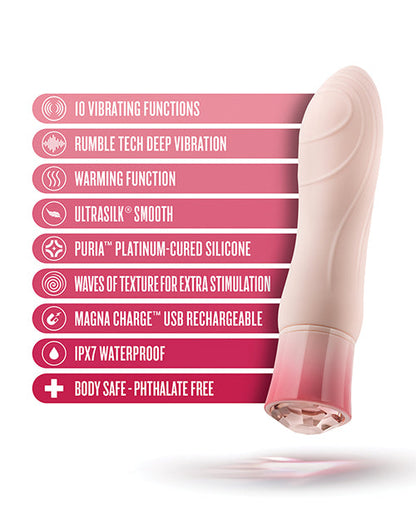 Oh My Gem Elegant Morganite Crystal Vibrator By Blush