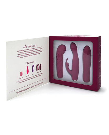 Magenta Massage À Trois Mini Bullet Vibrator With Three Interchangeable Covers