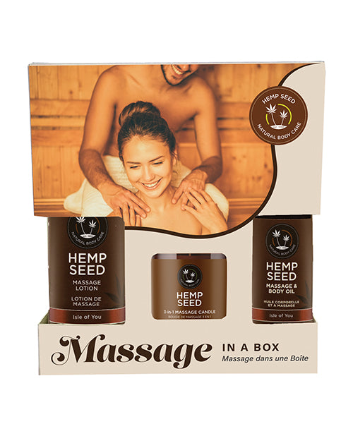 Coffret Massage Graines de Chanvre Earthly Body - Assortiment Isle of You
