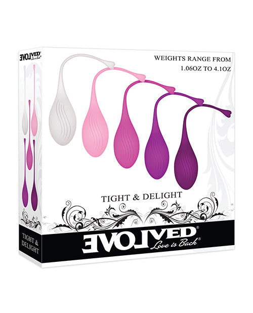 Evolved Tight & Delight 5-Piece Progressive Weighted Kegel Ball Set