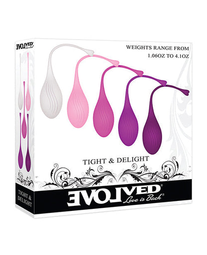 Evolved Tight & Delight 5-Piece Progressive Weighted Kegel Ball Set