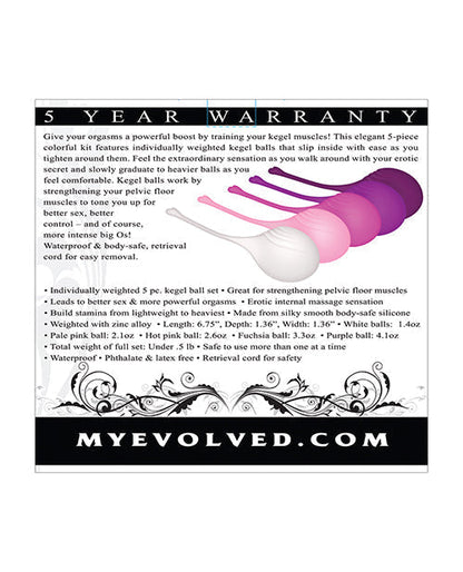 Evolved Tight & Delight 5-Piece Progressive Weighted Kegel Ball Set
