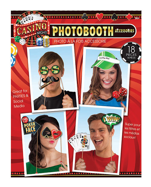 Kit d'accessoires de photomaton Casino - Lot de 18 pièces