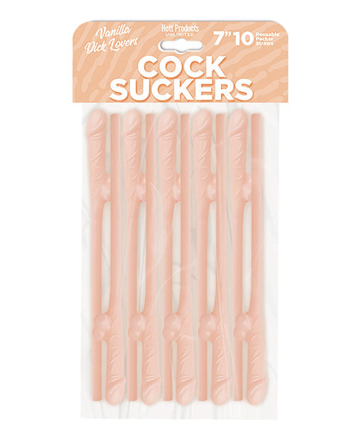 Pailles à sucer les queues - Pack de 10 saveurs vanille