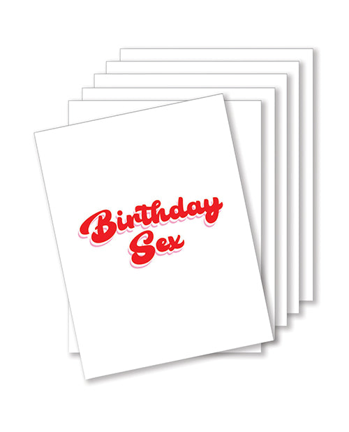 Carte de vœux coquine pour un anniversaire - Lot de 6