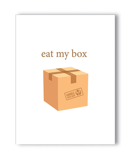 Carte de vœux coquine "Eat My Box"