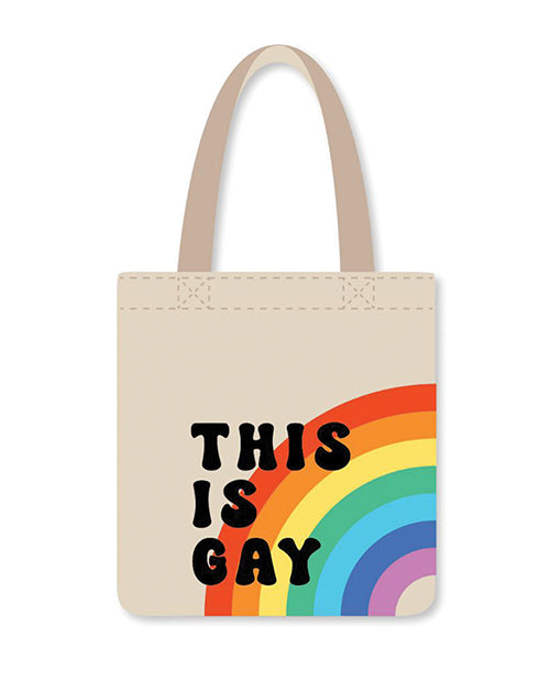 Ce sac fourre-tout réutilisable arc-en-ciel gay - multicolore
