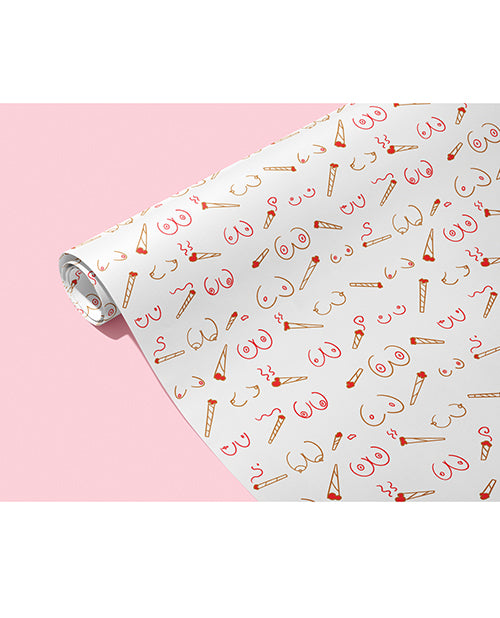 Rouleaux et seins Papier Cadeau Coquin