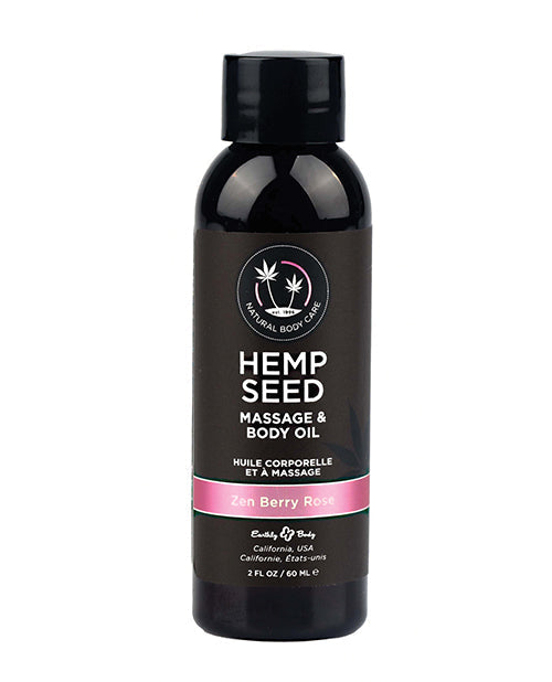 Huile de massage et corporelle Earthly Body - 2 oz Baies de Zen et Rose